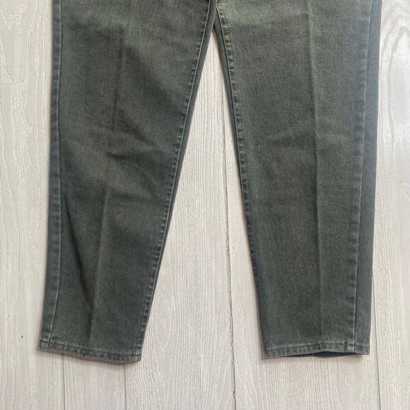 Lee Riveted Denim Women's Vintage Olive Green Cotton Mom Jeans Size 12 Short - Picture 7 of 12